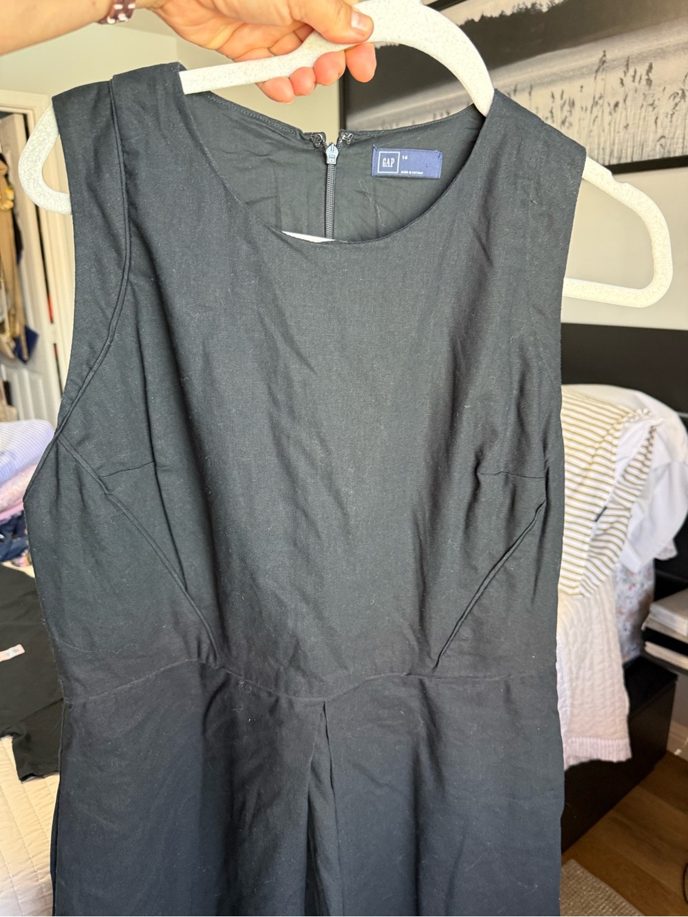 GAP Black Crewneck Dress with Navy Label